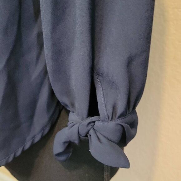 Premise Studio 3/4 Peasant Sleeve Off the Shoulder Sheer Blouse - Picture 4 of 8